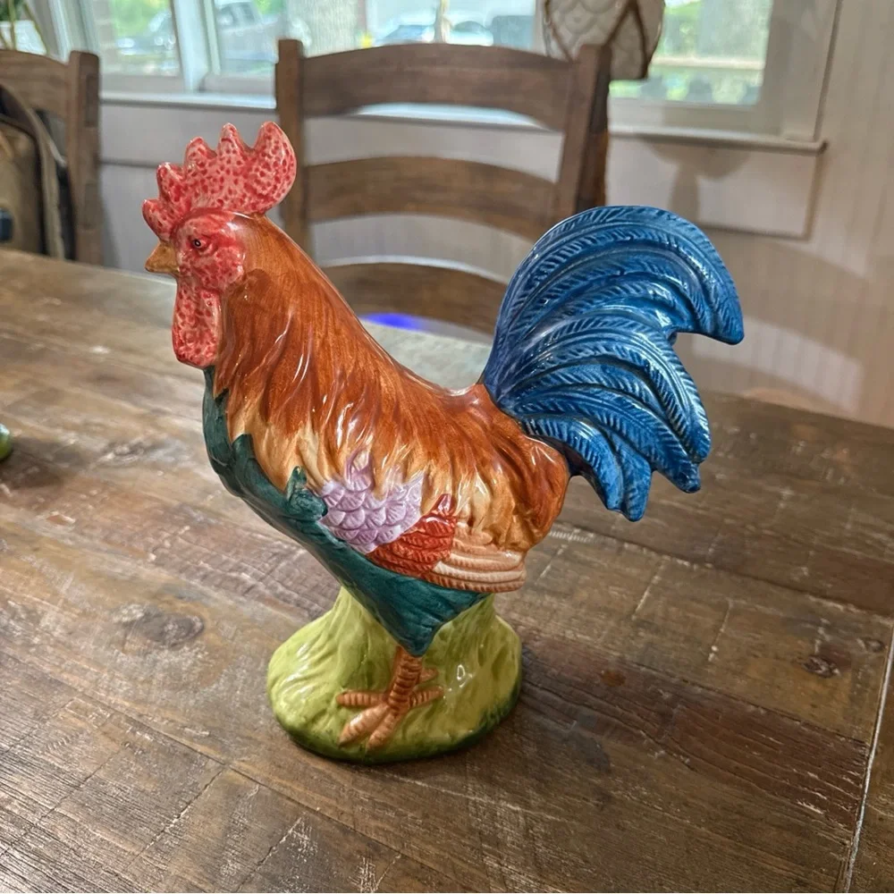 GHA Marijke Ceramic Rooster Figurine - Multicolor